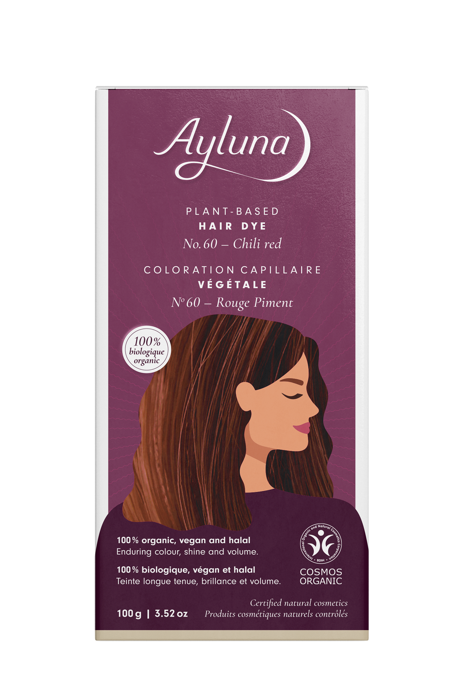 PLANT-BASED HAIR DYE NO. 60, CHILI RED