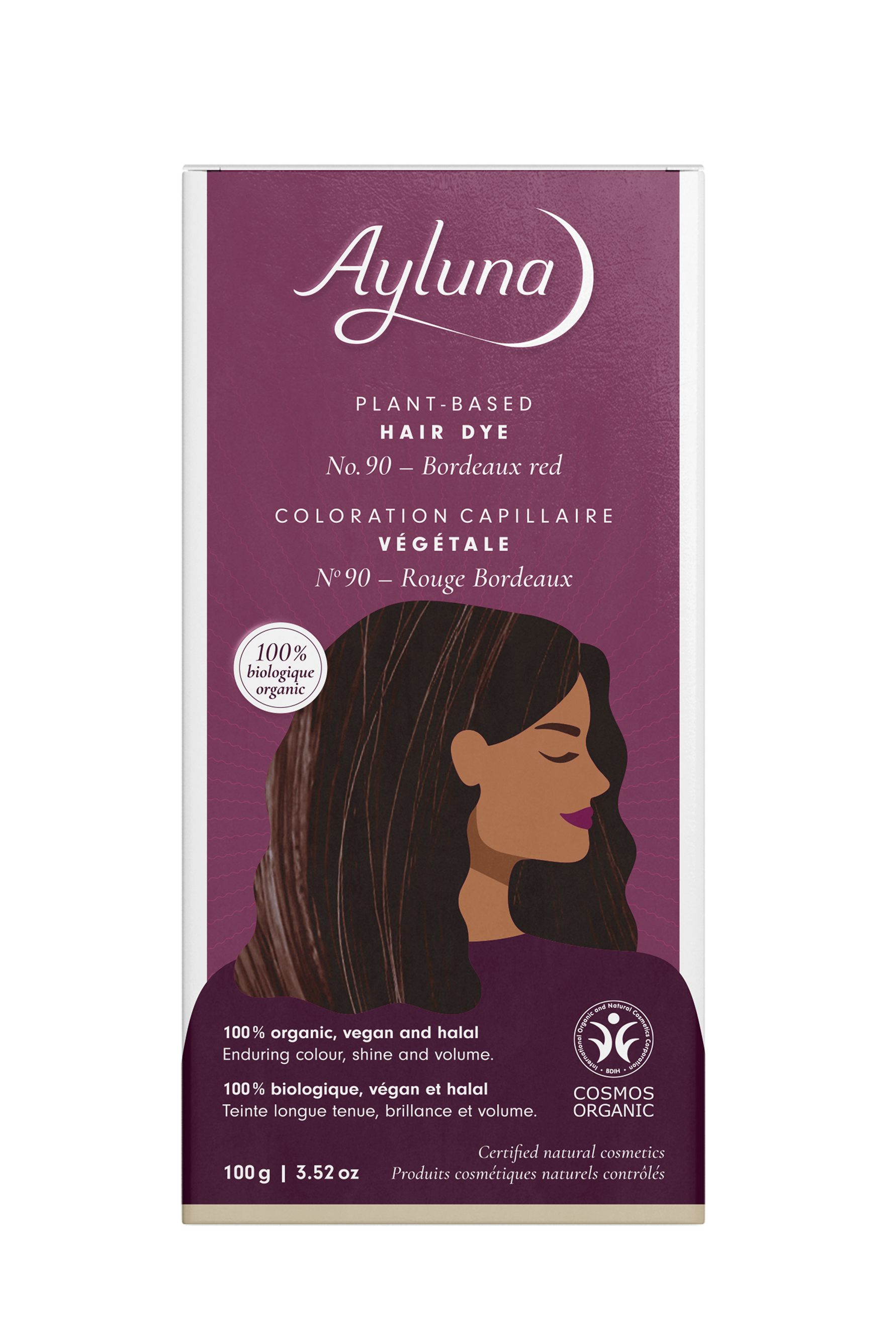 PLANT-BASED HAIR DYE NO. 90, DARK RED