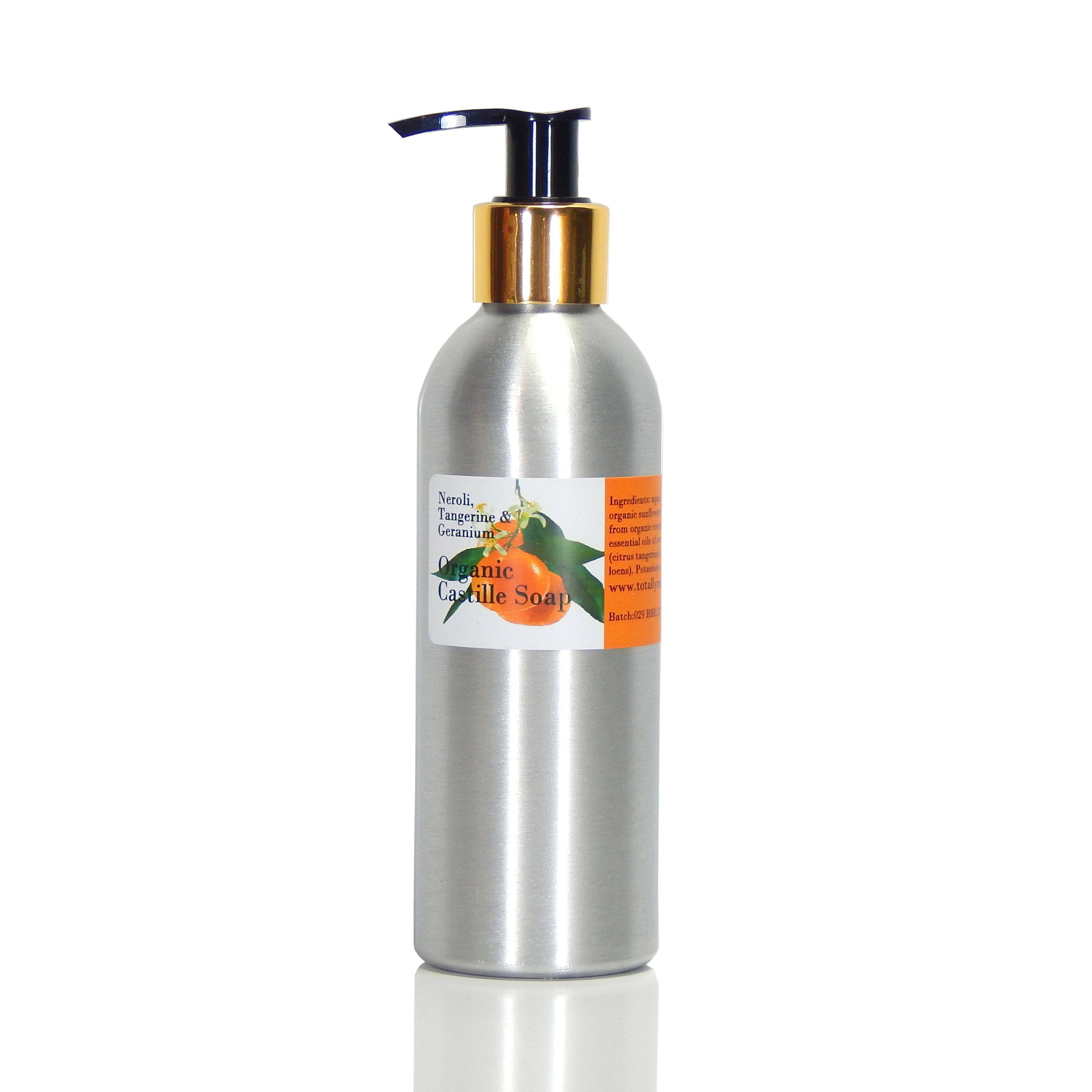 Neroli, green mandarin & Geranium Liquid Castille Soap